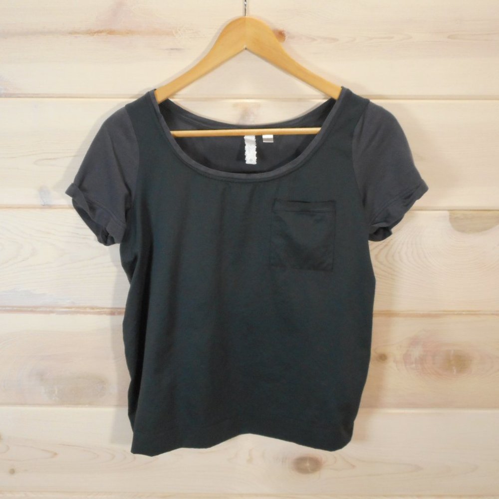 Anthropologie Eloise Women's XS Gray Pocket Tee Short Sleeve